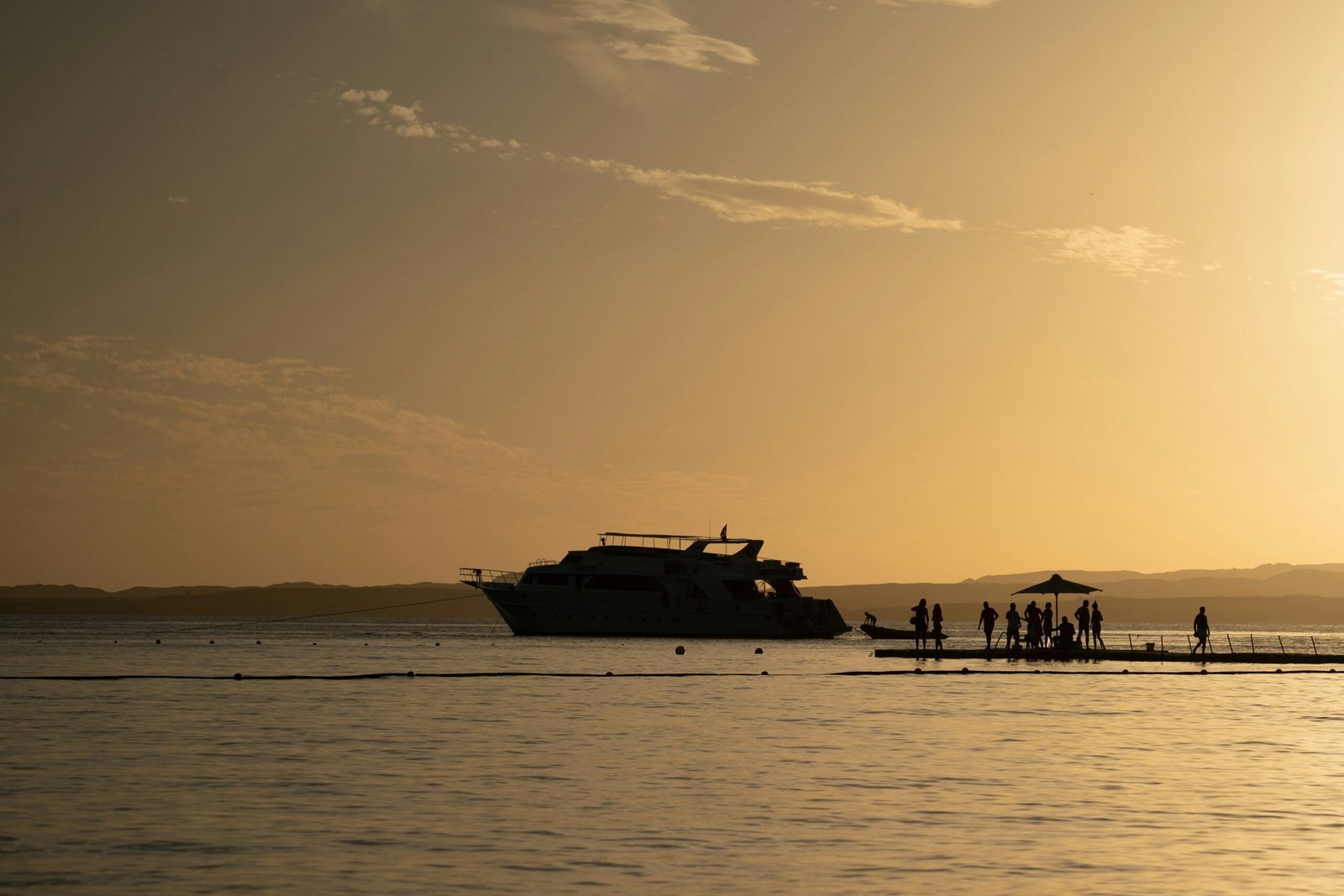 a boat is sailing on the water